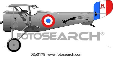 Clip Art - nieuport 17 side view. Fotosearch
