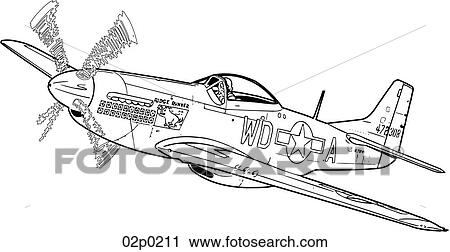 north american p-51 View Large Clip Art Graphic Clipart - north american p-51. Fotosearch