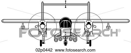 ov-10b front view View Large Clip Art Graphic Clipart - ov-10b front view. Fotosearch