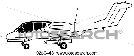 ov-10b side view View Large Clip Art Graphic Clipart - ov-10b side view. Fotosearch