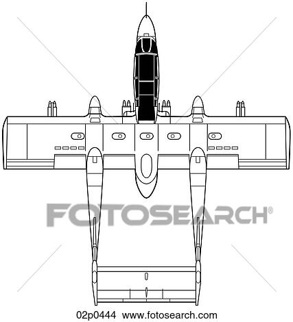 ov-10b top view View Large Clip Art Graphic Clipart - ov-10b top view. Fotosearch