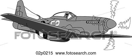 Clipart - p-51 d-day. Fotosearch