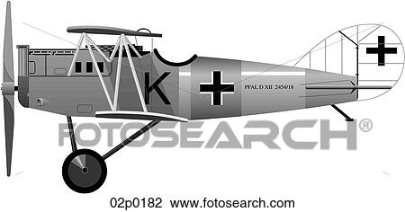 Clipart - pfalz d xii side view. Fotosearch