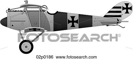 Clip Art - pfalz d3-4 side view. Fotosearch
