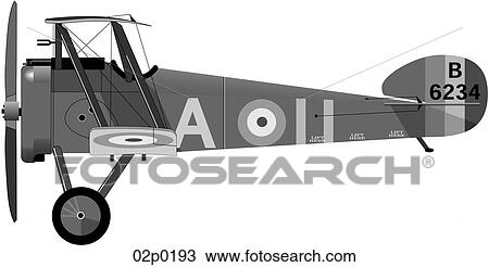 Clipart - sopwith camel side view. Fotosearch