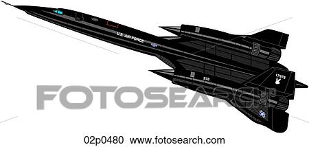sr-71 side View Large Clip Art Graphic Clipart - sr-71 side. Fotosearch