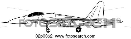 su-27 side view View Large Clip Art Graphic Clipart - su-27 side view. Fotosearch