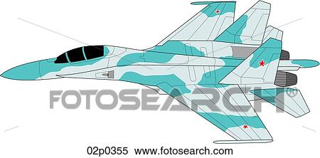 Clipart - su-27ub flanker 2 seat. Fotosearch