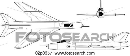 Clip Art - su-7 fitter 3v. Fotosearch