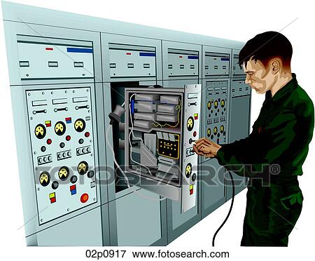 Clip Art - supervising electronics. Fotosearch