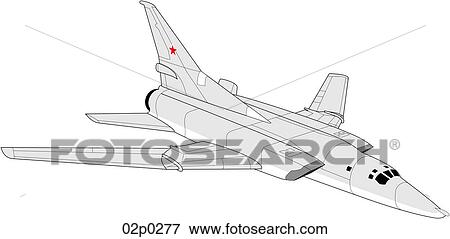 Clip Art - tu-22m backfire. Fotosearch