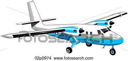 Clipart - uv-18a twin otter. Fotosearch