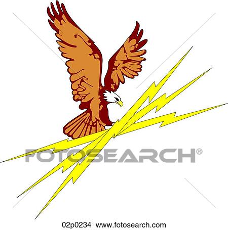 Clipart - war eagle. Fotosearch