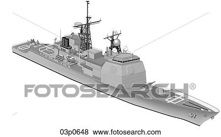 Clip Art - 3d ticonderoga cg 47. Fotosearch