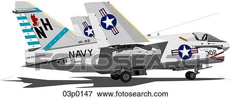 Clip Art - a-7 corsair. Fotosearch