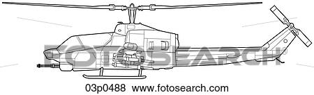 ah-1 w side View Large Clip Art Graphic Clip Art - ah-1 w side. Fotosearch