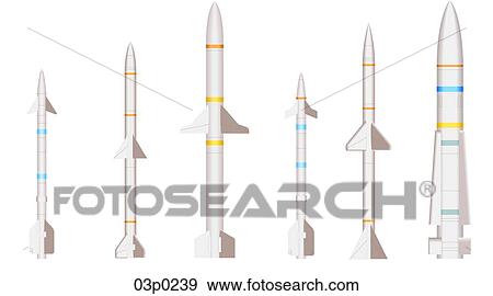 Clip Art - air to air missiles. Fotosearch