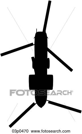 ch-46 top View Large Clip Art Graphic Clipart - ch-46 top. Fotosearch