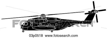 ch-53e side reversed View Large Clip Art Graphic Clip Art - ch-53e side reversed. Fotosearch