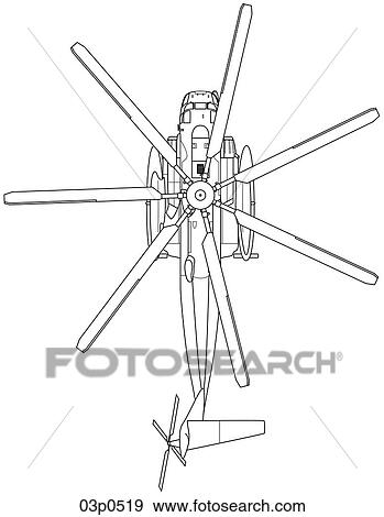 ch-53e top View Large Clip Art Graphic Clip Art - ch-53e top. Fotosearch