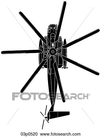 ch-53e top reversed View Large Clip Art Graphic Clipart - ch-53e top reversed. Fotosearch