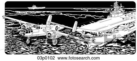 Clipart - doolittle raid (hornet). Fotosearch
