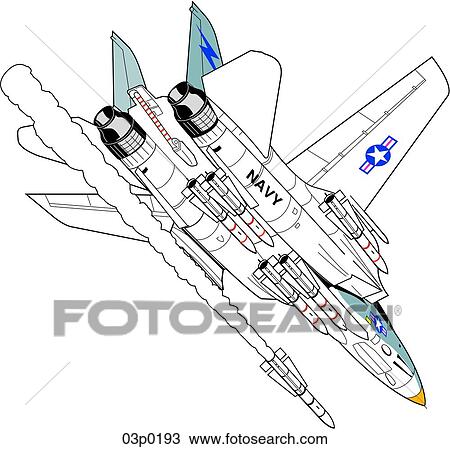 F 14 発砲 クリップアート 切り張り イラスト 絵画 集 03p0193 Fotosearch