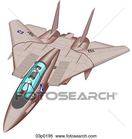 Clipart - f-14 front top. Fotosearch