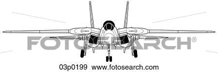 Clip Art - f-14a front. Fotosearch