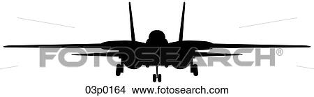 Clipart - f-14a front icon. Fotosearch