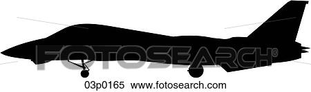 Clipart - f-14a side icon. Fotosearch