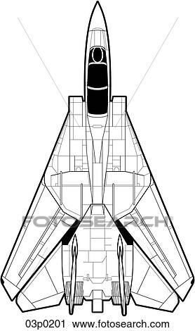 f-14a top View Large Clip Art Graphic Clipart - f-14a top. Fotosearch