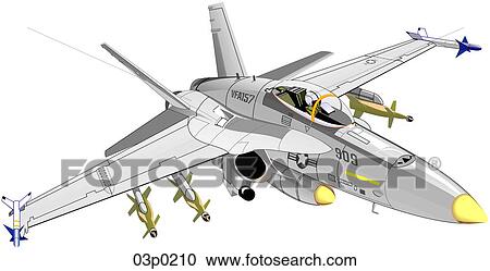 f_a-18 front side View Large Clip Art Graphic Clipart - f_a-18 front side. Fotosearch