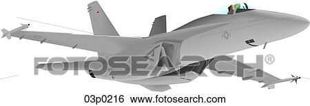 Clip Art - f_a-18e bottom. Fotosearch
