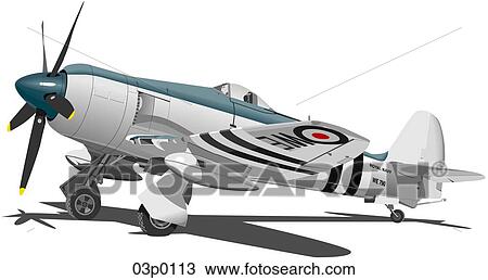 Clipart - fb 11 sea fury. Fotosearch
