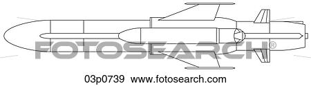 Clip Art - otomat anti-ship missile. Fotosearch