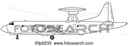 Clipart - p-3 radar side. Fotosearch