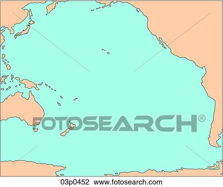 Clipart - pacific ocean shoreline. Fotosearch