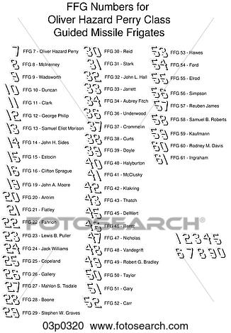 perry class numbers View Large Clip Art Graphic Clipart - perry class numbers. Fotosearch