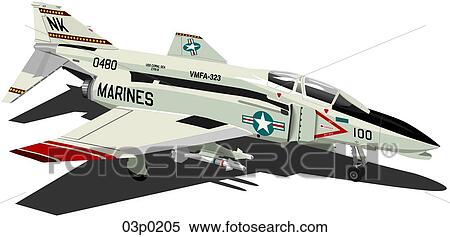 usmc f-4n phantom View Large Clip Art Graphic Clipart - usmc f-4n phantom. Fotosearch