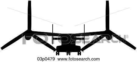 v-22 front View Large Clip Art Graphic Clip Art - v-22 front. Fotosearch