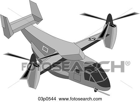 V 22 Osprey クリップアート 切り張り イラスト 絵画 集 03p0544 Fotosearch