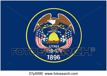 Clipart of utah flag 07p0090 - Search Clip Art, Illustration Murals ...