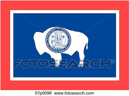 Clip Art of wyoming flag 07p0096 - Search Clipart, Illustration Posters ...