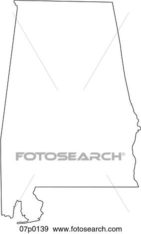 Clip Art - alabama map. Fotosearch