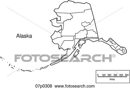 Clip Art - alaska county map. Fotosearch