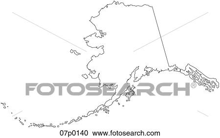 Clipart - alaska map. Fotosearch