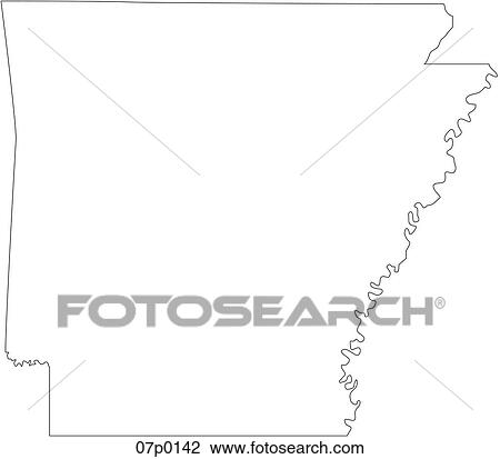 arkansas map View Large Clip Art Graphic Clipart - arkansas map. Fotosearch