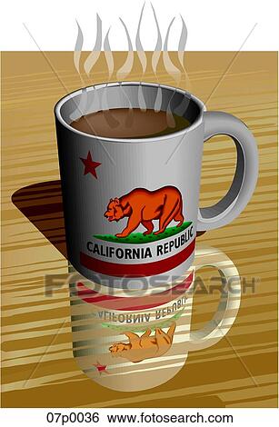 california coffee mug View Large Clip Art Graphic Clip Art - california coffee mug. Fotosearch