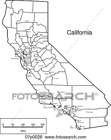 california county map View Large Clip Art Graphic Clip Art - california county map. Fotosearch